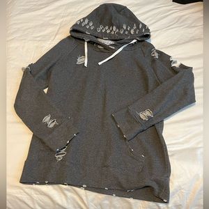 Gray Distressed Hoodie